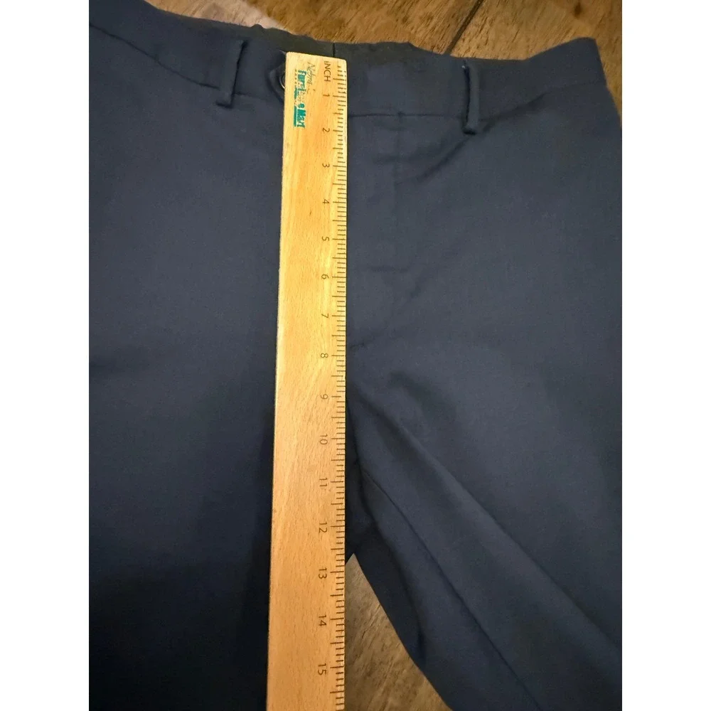 Pronto Uomo Platinum Mens Navy Blue Flat Front Dress Pants Slacks 32x29